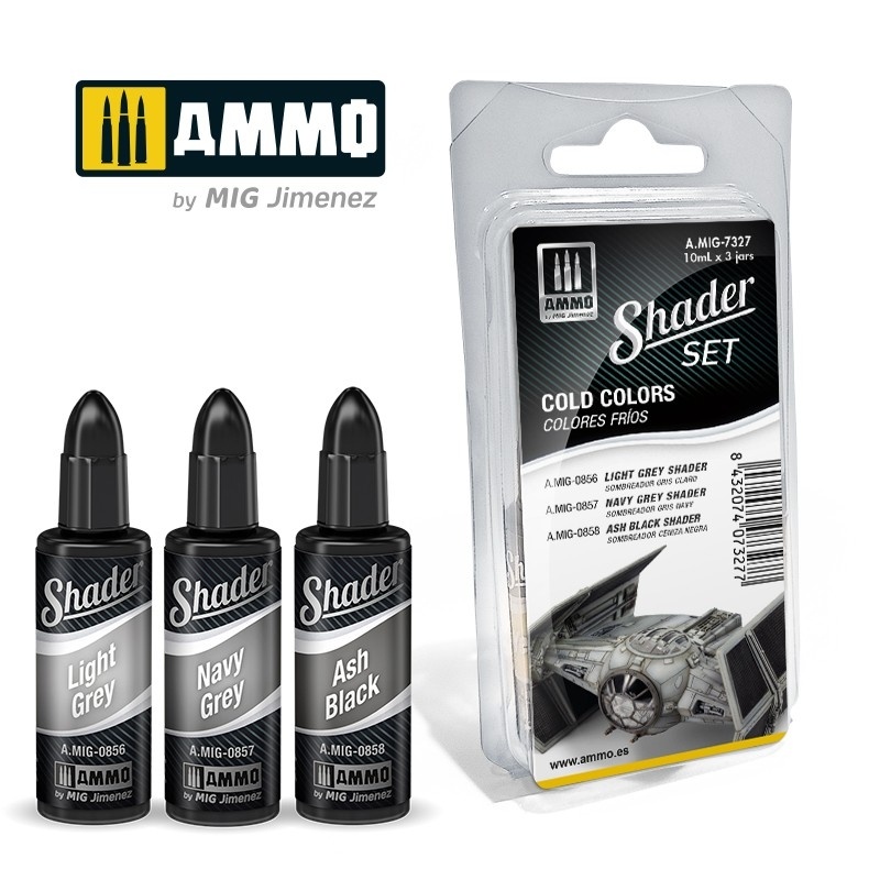 AMIG7327 Ammo Mig Paint Set SHADER Cool Colors