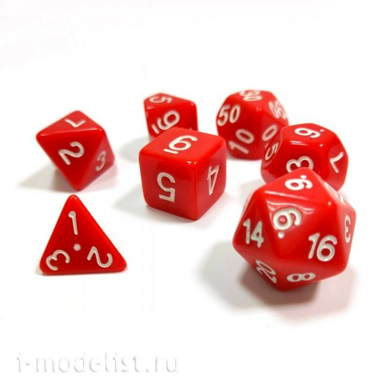1143 Zvezda Set of 7 dice for role-playing games (red)