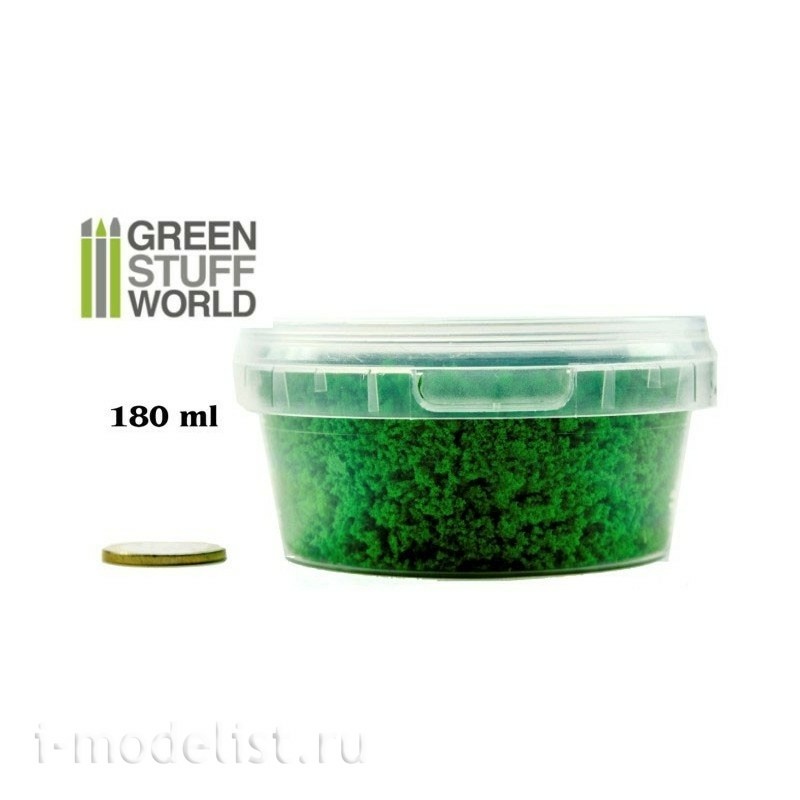 9074 Green Stuff World Clumps of Shrub Foliage Color Medium Green 180 ml / Tree Bush Clump Foliage-Medium Green-180 ml