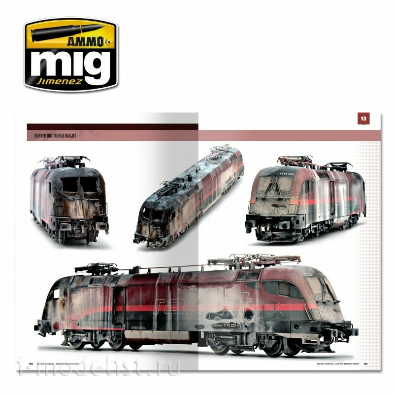 AMIG6251 Ammo Mig Книга MODELLING SCHOOL - Моделирование железных toрог: Окрашивание реалистичных поезtoв (Испанский)
