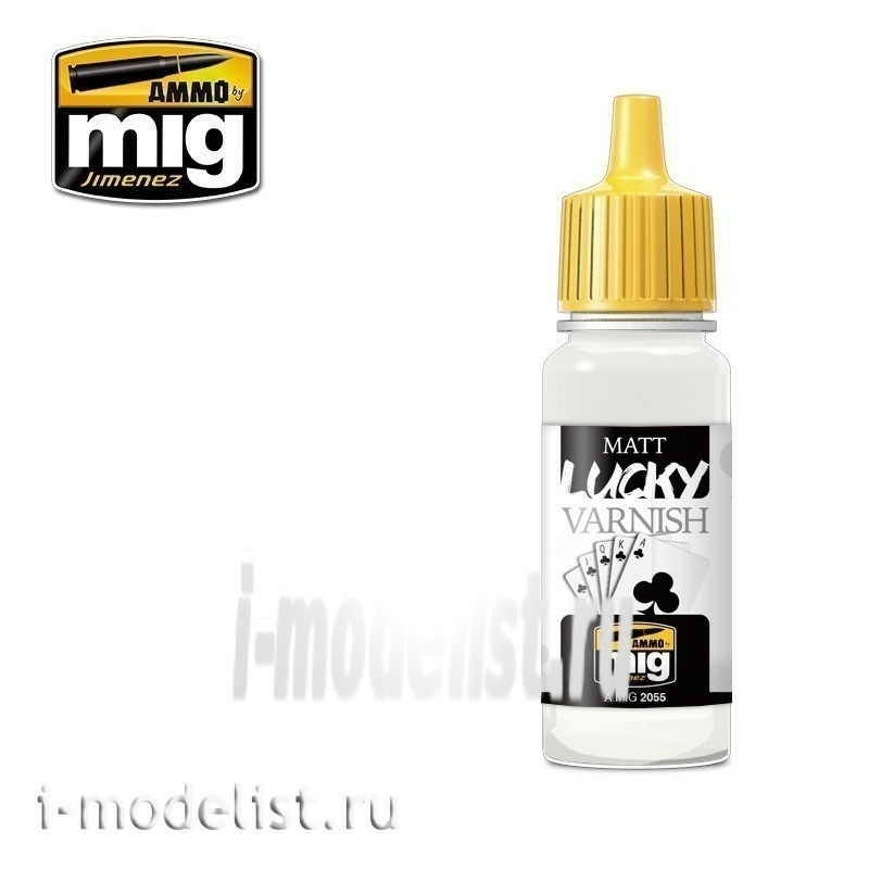 AMIG2055 Ammo Mig MATT LUCKY VARNISH, 17 ml. (Acrylic professional lacquer)