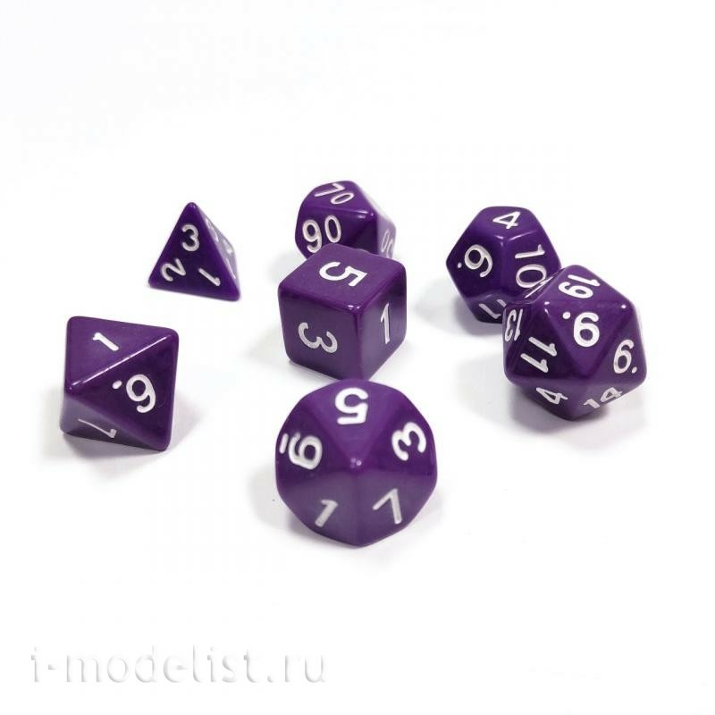 1146 Zvezda Set of 7 dice for role-playing games (purple)
