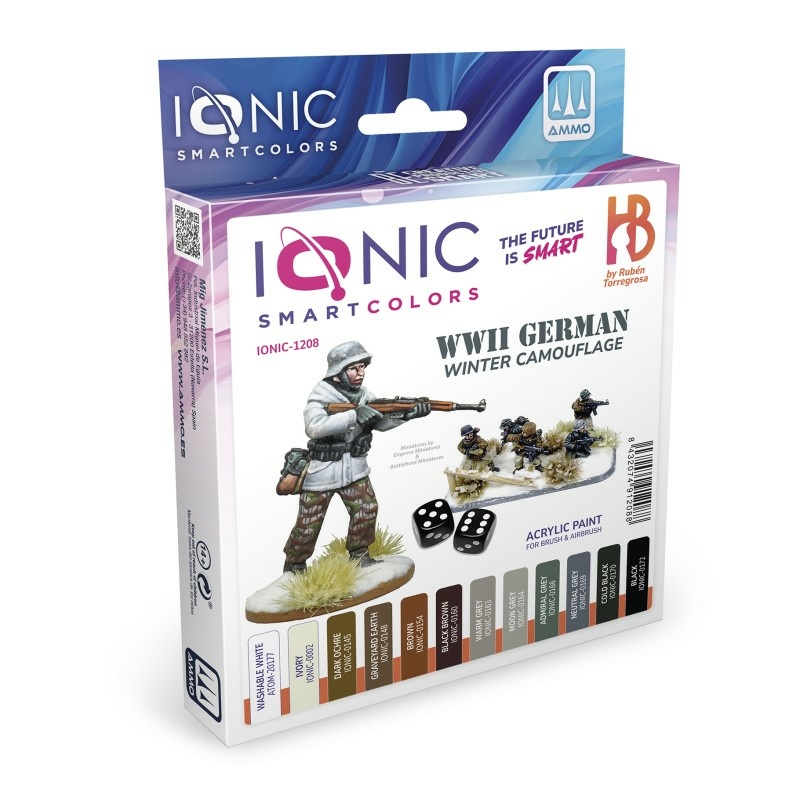 IONIC-1208 Ammo Mig Набор красок IONIC Зимний камуфляж немецкой армии времен Второй мировой войны / WWII German Winter camouflage