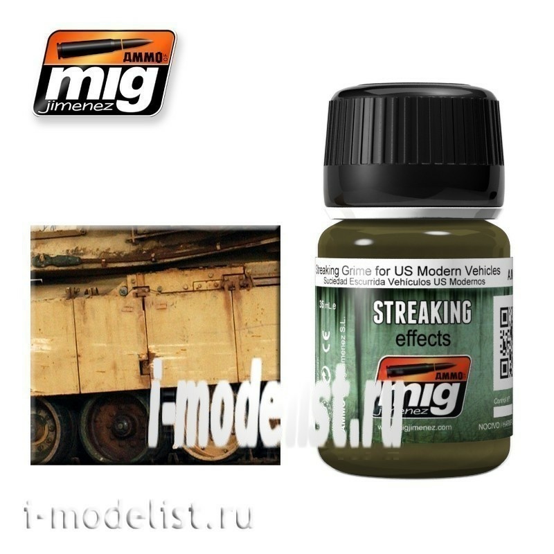AMIG1207 Ammo Mig STREAKING GRIME FOR US MODERN VEHICLES (Streaks of dirt for the modern American technology)