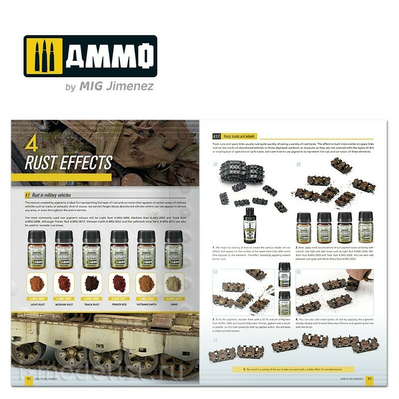 AMIG6293 Ammo Mig Как использовать пигменты - Руководство по моделированию (на английском языке)  / How to use Pigments - AMMO Modelling Guide (English)