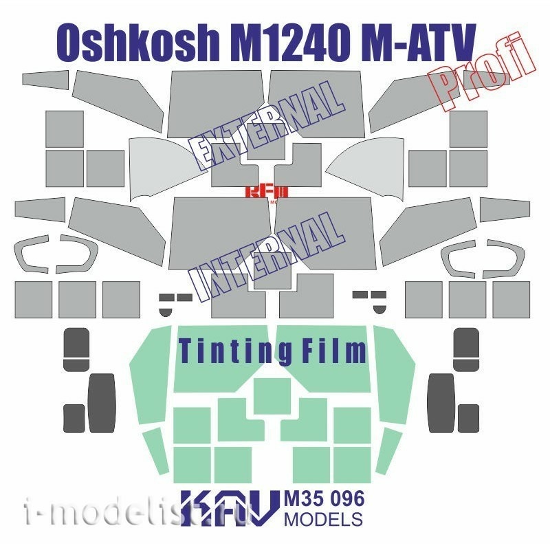 M35 096 KAV models 1/35 Paint mask for M1240 M-ATV PRO (RFM)