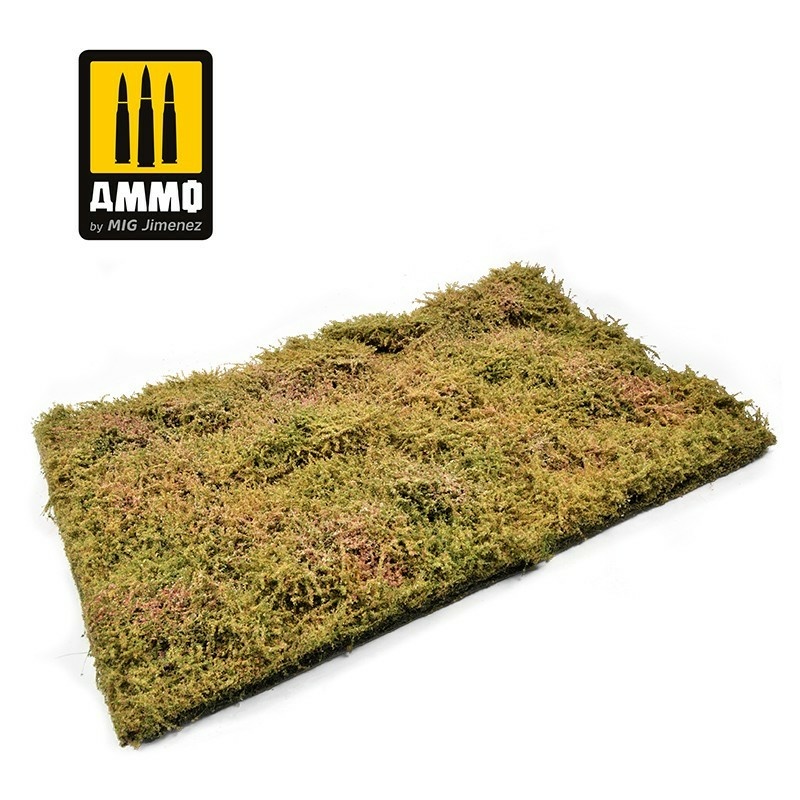 AMIG8364 Ammo Mig Imitation of soil with vegetation - Late Summer / Wilderness Fields with Bushes - Late Summer
