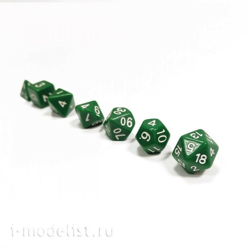 1145 Zvezda Set of 7 dice for role-playing games (green)