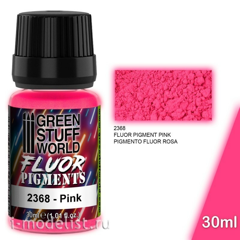 2368 Green Stuff World FLUORESCENT Pigment, PINK / Pigment FLUOR PINK