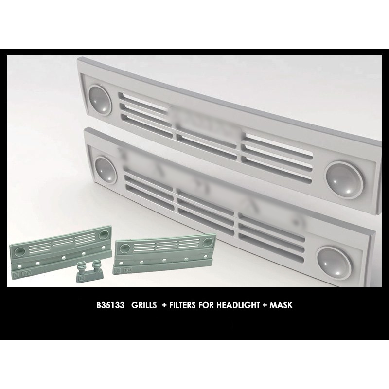 B35133 Miniarm 1/35 Grille for car-To-4310 (2pcs + dimmers on the lights)
