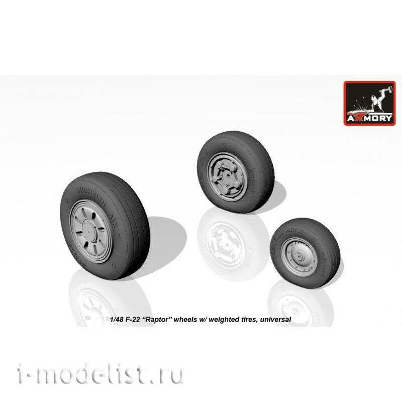 AW48314 Armory 1/48 Wheels for F-22 Raptor aircraft, loaded