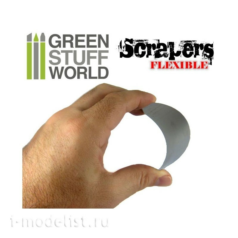 1342 Green Stuff World Flexible Steel Scrapers 6 pcs / Flexible Steel Scrapers