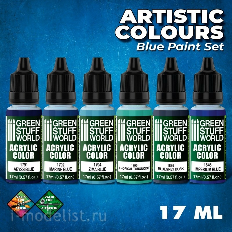 10116 Green Stuff World Blue Acrylic Paint Set / Paint Set - Blue