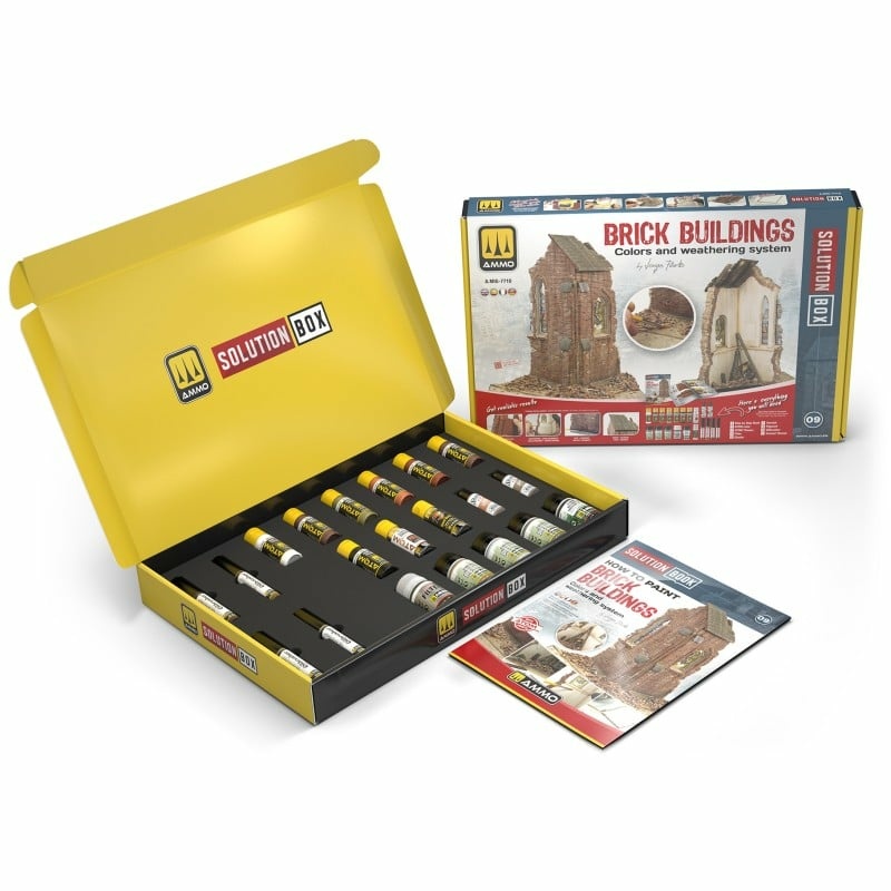 AMIG7710 Ammo Mig Набор SOLUTION BOX 09 - Кирпичные здания / Brick Buildings