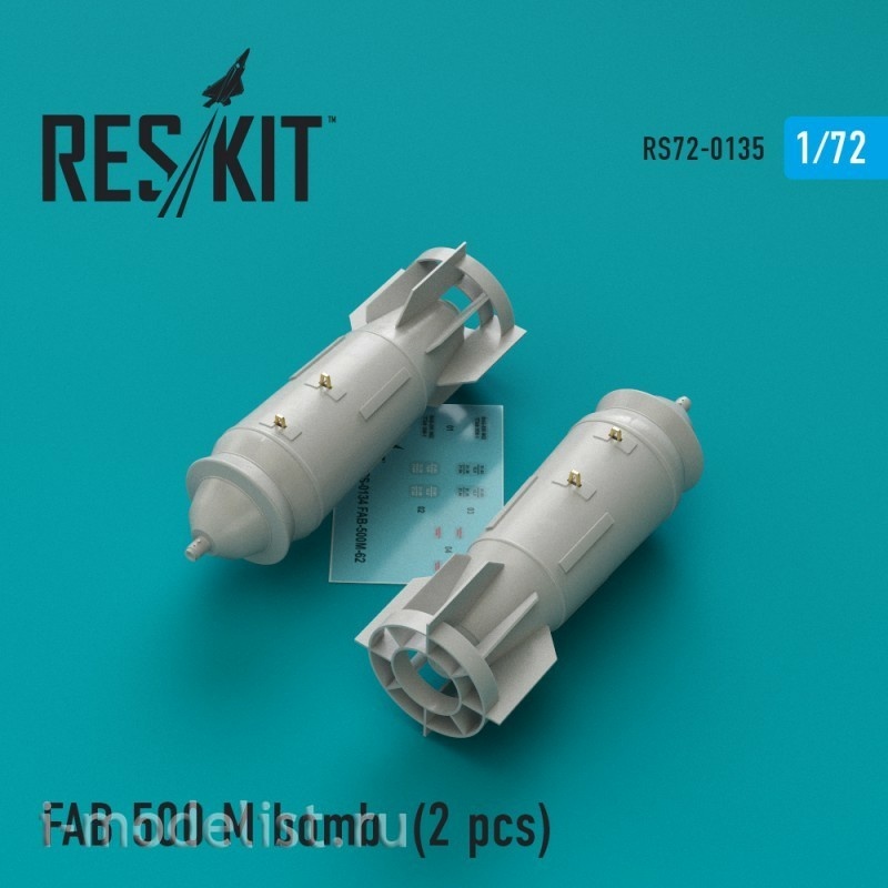 RS72-0135 RESKIT 1/72 bomb FAB 500 M (2 pieces)