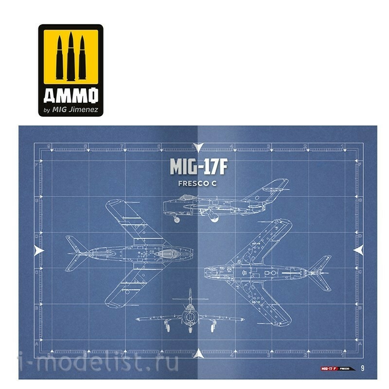 AMIG6084 Ammo Mig Визуальное руководство по MIGG-17F / LIM-5 / SHENYANG J-5 - VISUAL MODELERS GUIDE (Multilingual)