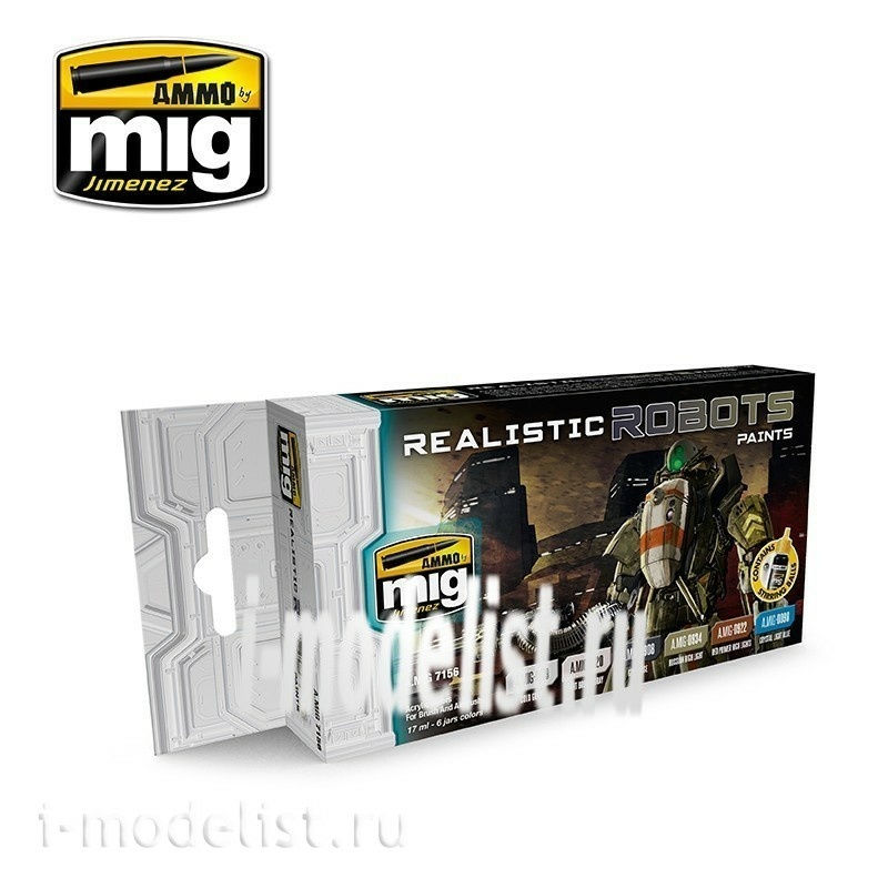 AMIG7156 Mig Ammo acrylic Set of paints REALISTIC ROBOTS COLOR SET