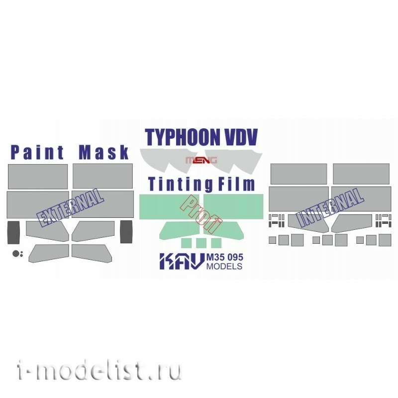 M35 095 KAV models 1/35 paint mask for Typhoon airborne K-4386 PRO (Meng)