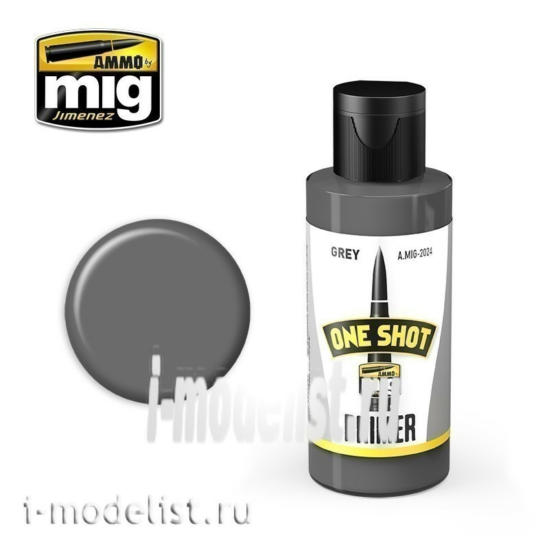 AMIG2024 Ammo Mig ONE SHOT PRIMER - GREY (self-Leveling grey primer))