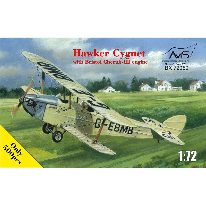 72050 Avis 1/72 Hawker Cygnet Biplane with Bristol Cherub III engine
