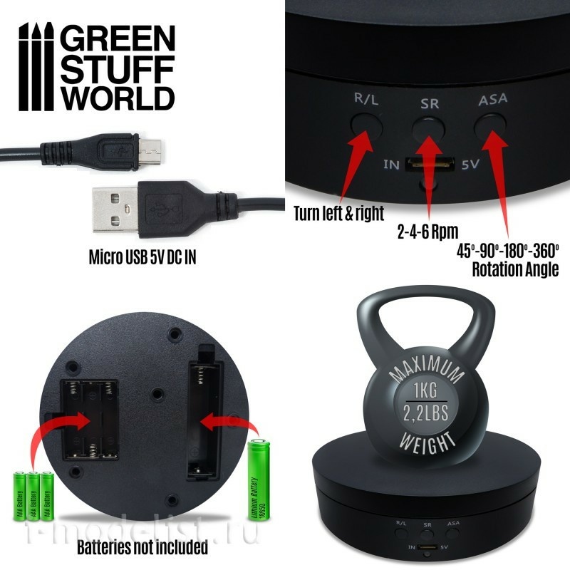 2360 Green Stuff World Rotating Stand, 136mm / Rotating Display Stand 136mm