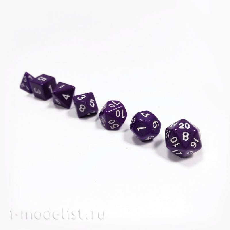 1146 Zvezda Set of 7 dice for role-playing games (purple)