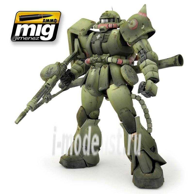 AMIG7149 Ammo Mig acrylic paint Set GREEN MECHAS COLORS (green bellows)