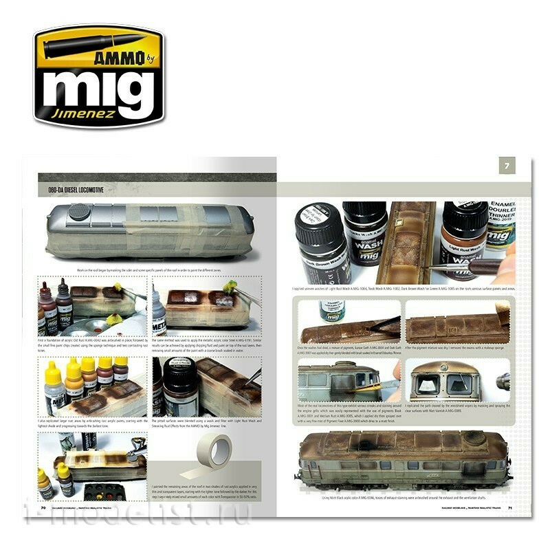 AMIG6251 Ammo Mig Книга MODELLING SCHOOL - Моделирование железных toрог: Окрашивание реалистичных поезtoв (Испанский)