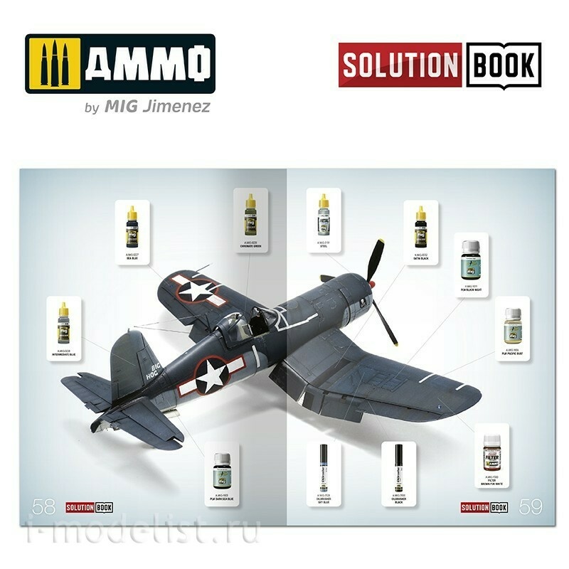 AMIG6523 Ammo Mig Book Solution Book 14 - How to Paint US Navy WWII Late (English)	