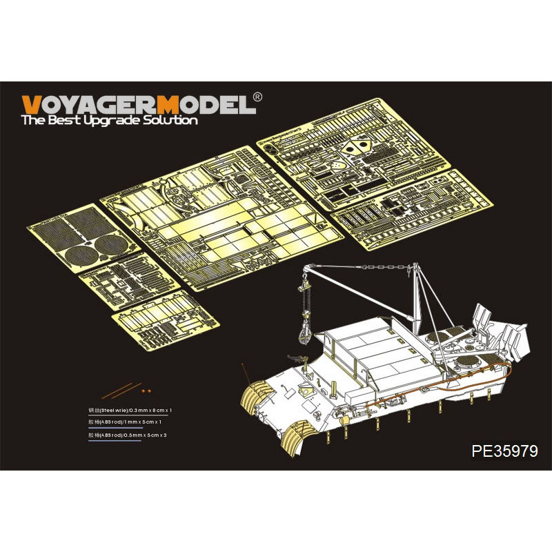 PE35979 Voyager Model 1/35 Фfromfromравление для Bergepanther Ausf.A (Early type,Panther A tool holders) (Takom)
