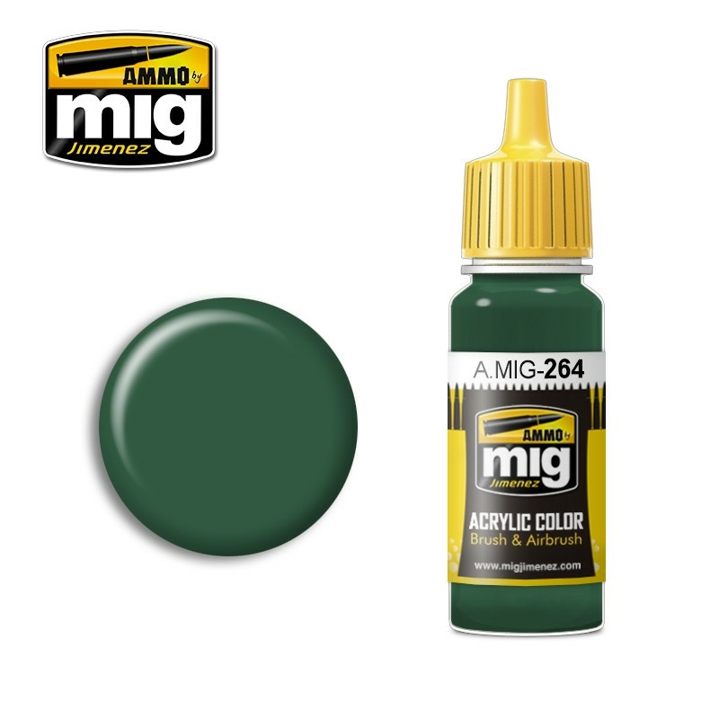 AMIG0264 Ammo Mig Acrylic Paint IJN NAKAJIMA dark green / IJN NAKAJIMA DARK GREEN