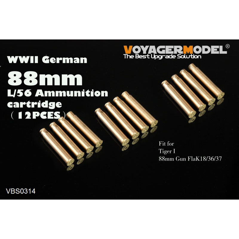 VBS0314 Voyager Model 1/35 Гильзы для 88mm L/56 (12 шт.)