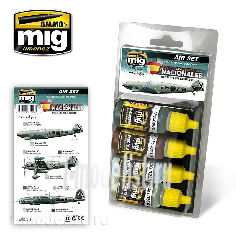 AMIG7226 Ammo Mig SPANISH CIVIL WAR - NATIONALISTS AIRCRAFTS SET / 