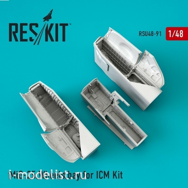 RSU48-0091 Reskit 1/48 MiG-25 Wheels bay for ICM Kit