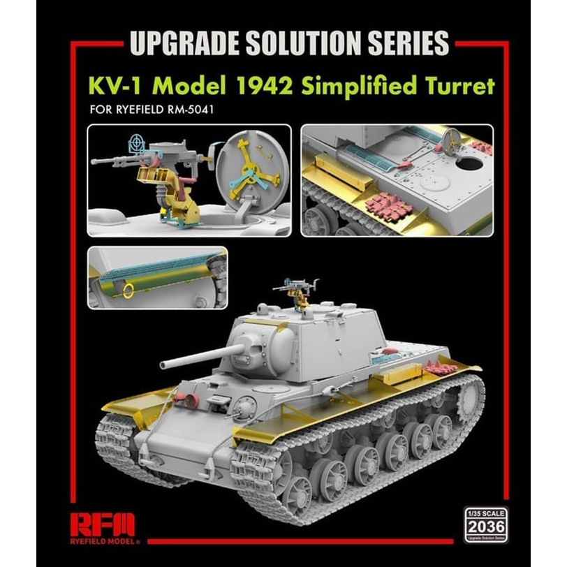 RM-2036 Rye Field Model 1/35 Upgrade Kit for the Soviet KV-1 tank with a simplified turret