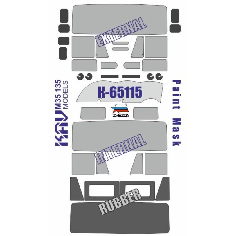 M35 135 KAV models 1/35 Paint mask for glazing K-65115 (Zvezda)