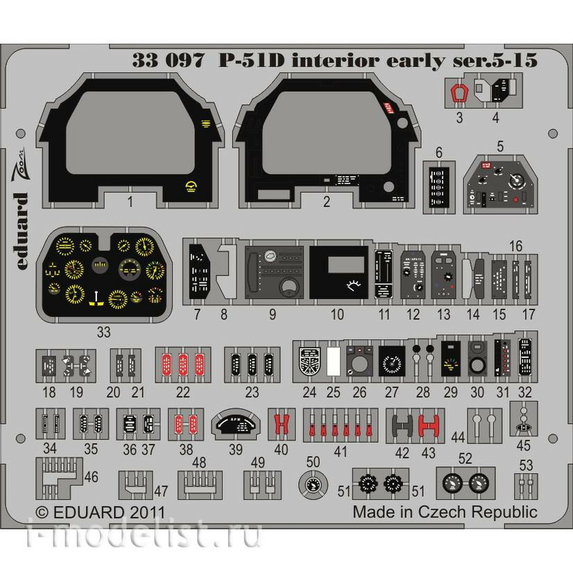 33097 Eduard 1/32 P-51D interior early version ser. 5-15 S. A.