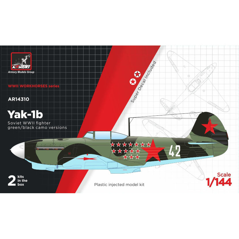 14310 Armory 1/144 Yakovlev Yak-1b Aircraft (2 in 1)