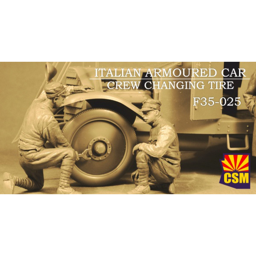 F35-025 Copper State Models 1/35 Экипаж итальянского броневика меняет шину