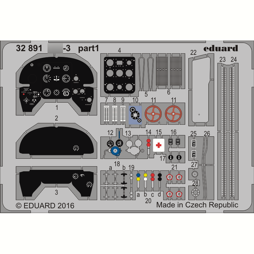 32891 Eduard 1/32 Photo etching for Yakovlev-3