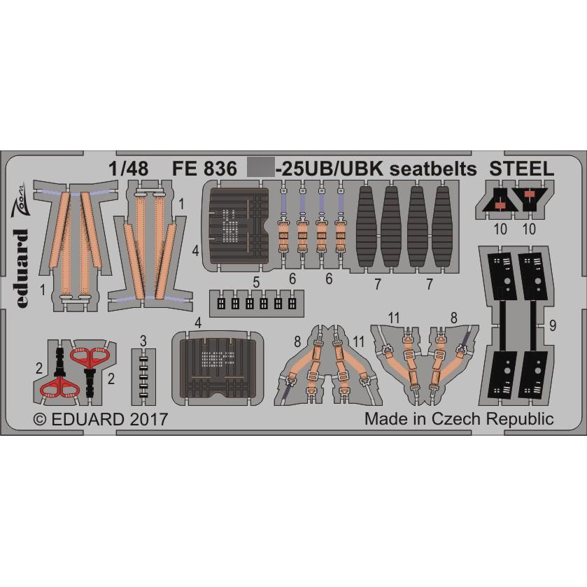 FE836 Eduard 1/48 photo-etched С-25UB/UBK steel straps