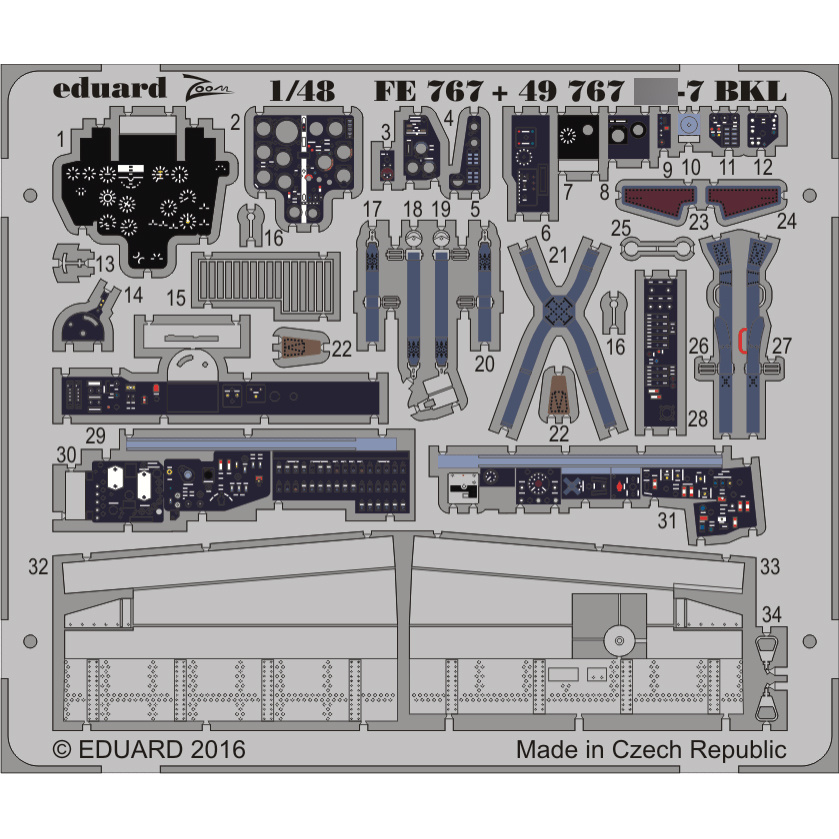 FE767 Eduard 1/48 Photo Etching for С-7