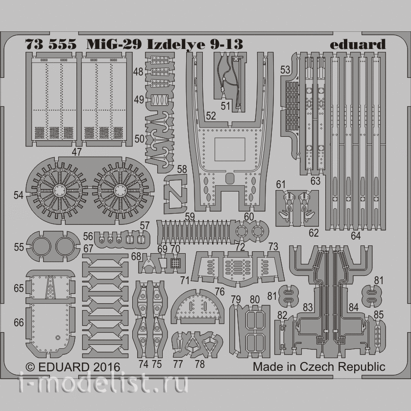73555 1/72 Eduard photo etched parts for the M&G-29 9-13 Product