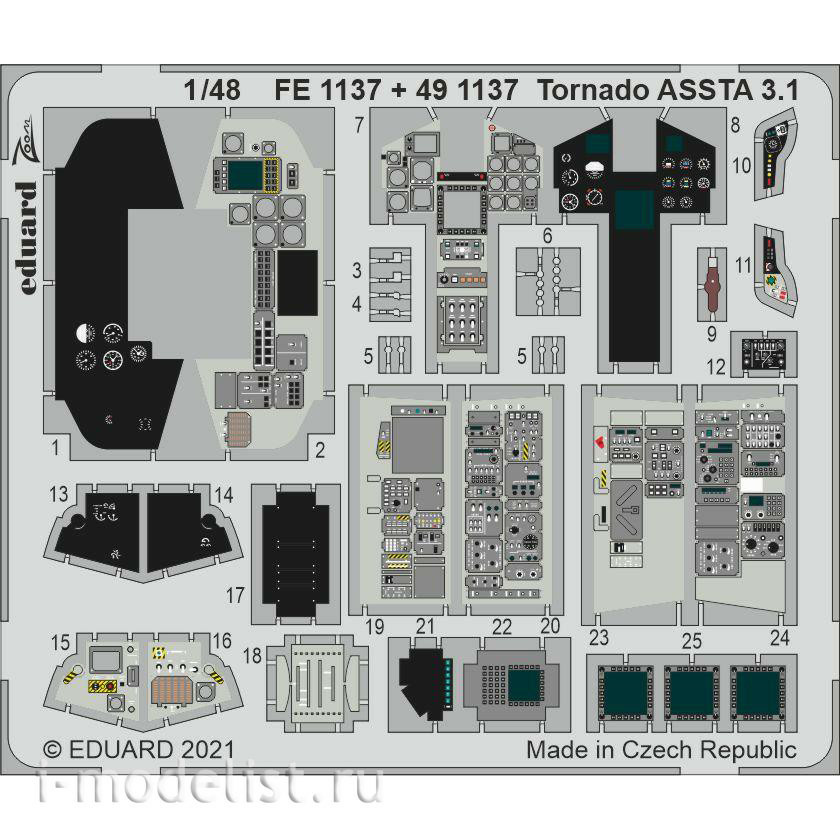 491137 Eduard 1/48 Photo Etching for Tornado ASSTA 3.1 Interior