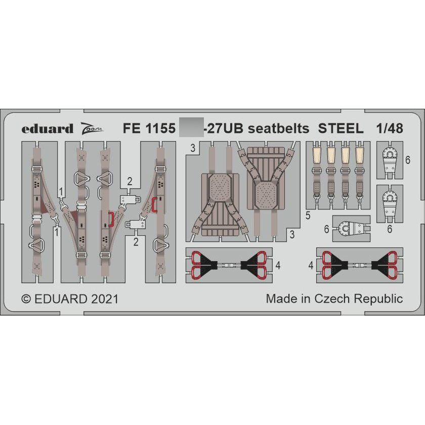 FE1155 Eduard 1/48 Photo etching for С-27UB, steel belts