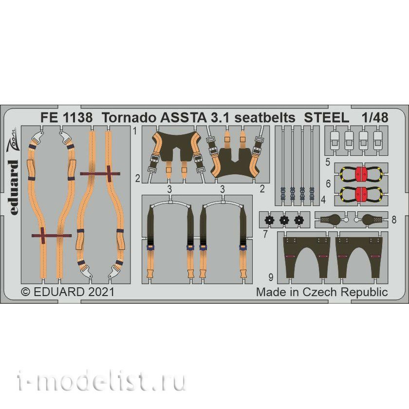FE1138 Eduard 1/48 Photo Etching for Tornado ASSTA 3.1 Steel belts