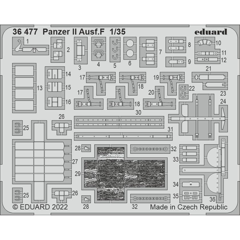 36477 Eduard 1/35 Photo etching for Panzer II Ausf. F