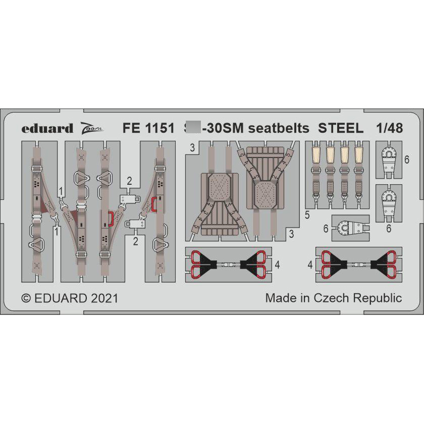 FE1151 Eduard 1/48 Photo etching for С-30CM, steel belts