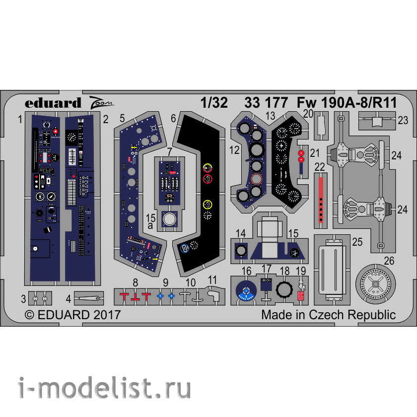 33177 Eduard 1/32 Photo Etching for Fw 190A-8/ R11
