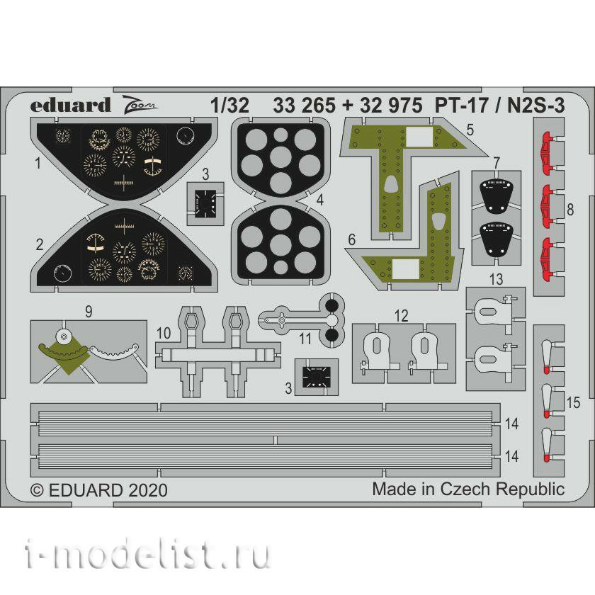 33265 1/32 Eduard photo etched parts for PT-17 / N2S-3